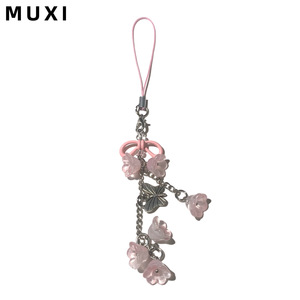 Thanh Lịch Dễ Thương Kim Loại Hoa Bướm Mặt Dây Chuyền Tươi Điện Thoại Di Động Chuỗi Trang Trí Phụ Kiện Với Dây Buộc PVC - Product Image 2