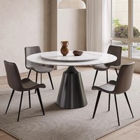 Table à manger ovale multifonctionnelle écologique, design italien, éléments robustes, plateau en ardoise moderne, meubles de maison en métal