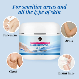 Crème dépilatoire permanente naturelle à base de plantes pour femmes, crème dépilatoire pour le visage et le corps, crème dépilatoire pour hommes et femmes, 5 minutes - Product Image 4