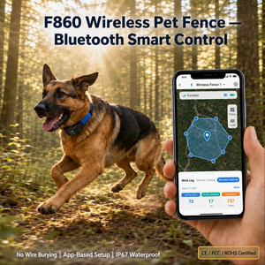 Collar Inalámbrico con GPS para Mascotas, Modos de Corrección Progresiva y Fija, Niveles Estáticos del 1 al 16, Alertas de Vibración y Sonido, Seguridad para Mascotas - Product Image 1