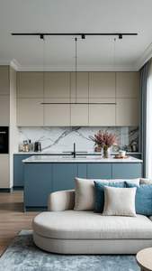 Armadi romantici di lusso in stile rococò francese One-Stop grande spazio Villa con <span class=keywords><strong>forno</strong></span> da <span class=keywords><strong>incasso</strong></span> isola intagliata che lo stoccaggio completo migliora lo stile - Product Image 4