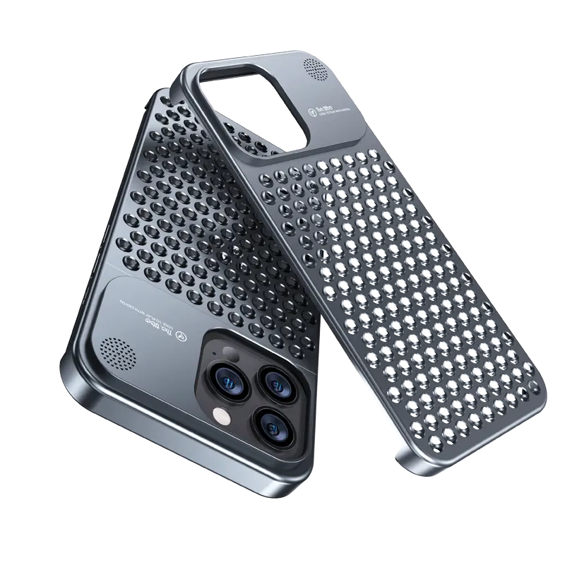 La mejor venta de funda de teléfono de cuerpo completo de aleación de aluminio para Iphone 14 13 12 11 Pro funda de teléfono móvil de lujo con patente de diseño
