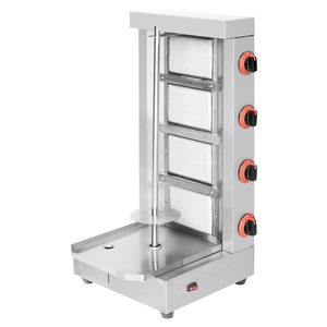 Machine verticale de Shawarma de gaz de Doner Kebab pour le gril d'équipement de service de restauration rapide avec le brûleur 4 - Product Image 2