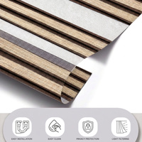 Persianas Modernas Chicology Horizontales de Poliéster con Diseño de Cebra, Manuales con Cordón, Decorativas, de Tela Suave, Varios Colores, Tamaño Personalizado para el Hogar