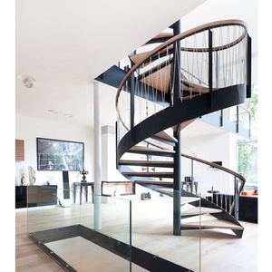 TL cầu thang xoắn ốc trong nhà cầu Thang sắt wiiden cầu thang Đá Cẩm Thạch lan can kính - Product Image 5