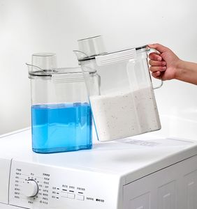 OWNSWING in plastica trasparente per il bagno contenitore di stoccaggio per il bucato detersivo sapone per detersivo in polvere organizzatore per lavanderia - Product Image 4