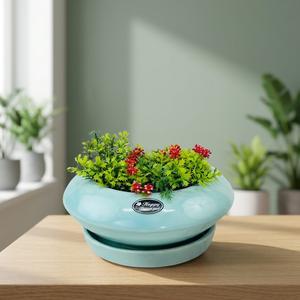 Pot de fleurs contemporain avec base, modèle PAP5, pour plantes d'intérieur et d'extérieur, jardin et décoration intérieure - Product Image 3