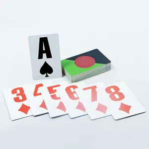 Conception de structure standard et personnalisée de haute qualité Fabrication de cartes à jouer à impression couleur Carte à jouer visuelle grand mot