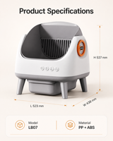 Litière pour chat entièrement automatique à nettoyage automatique, fabriquée en ABS et PP, toilette intelligente pour chats d'intérieur, directement de l'usine