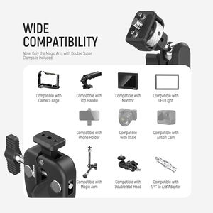 <span class=keywords><strong>NEEWER</strong></span> Double Super Clamp Support de Caméra Bras Magique Interface NATO Griffe Froide Trous de Fixation <span class=keywords><strong>1</strong></span>/4" ARRI pour Studio Photo et Vidéo - Product Image 6