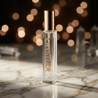 Flacon pulvérisateur de parfum carré de luxe en verre de 10 ml, givré, estampage à chaud, écologique, recyclable, avec bouchon en aluminium personnalisé, diffuseur à bâtonnets