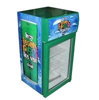 Réfrigérateur de comptoir 21L_105L avec refroidissement par compresseur et écran LED pour boissons et mini-bar, porte vitrée