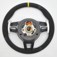 Volante Deportivo de Alcántara sin Botones Compatible con Modelos Porsche 911/718/Panamera/Cayenne/Macan/Taycan, Todas las Series, Actualización