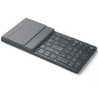 Keyboard Nirkabel Mini Isi Ulang dengan Mouse Touch Pad dan Number Pad Bluetooth untuk Komputer Laptop
