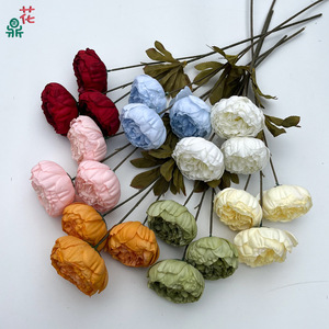 Fleurs de pivoine en soie, 3 têtes, haute simulation, décoration de mariage, fleurs artificielles pour allée de mariage - Product Image 3
