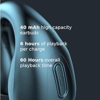 Headset Nirkabel Hot X22 Clip Ear BT dengan Layar Daya, Daya Tahan Baterai Lama, Konduksi Tulang untuk Olahraga, TWS