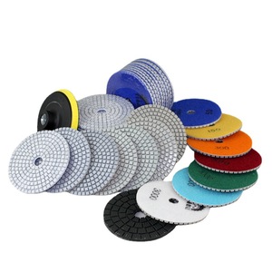 Disco diamantato da 4 pollici per lucidatura a umido con supporto a strappo - per levigatrice e lucidatrice di pavimenti in granito, pietra, cemento e marmo - Product Image 2