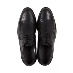 Oxford-chaussures de travail pour hommes, en cuir véritable, avec points délicates, dentelle noire, personnalisées, finition exquise, 2019 - Product Image 3