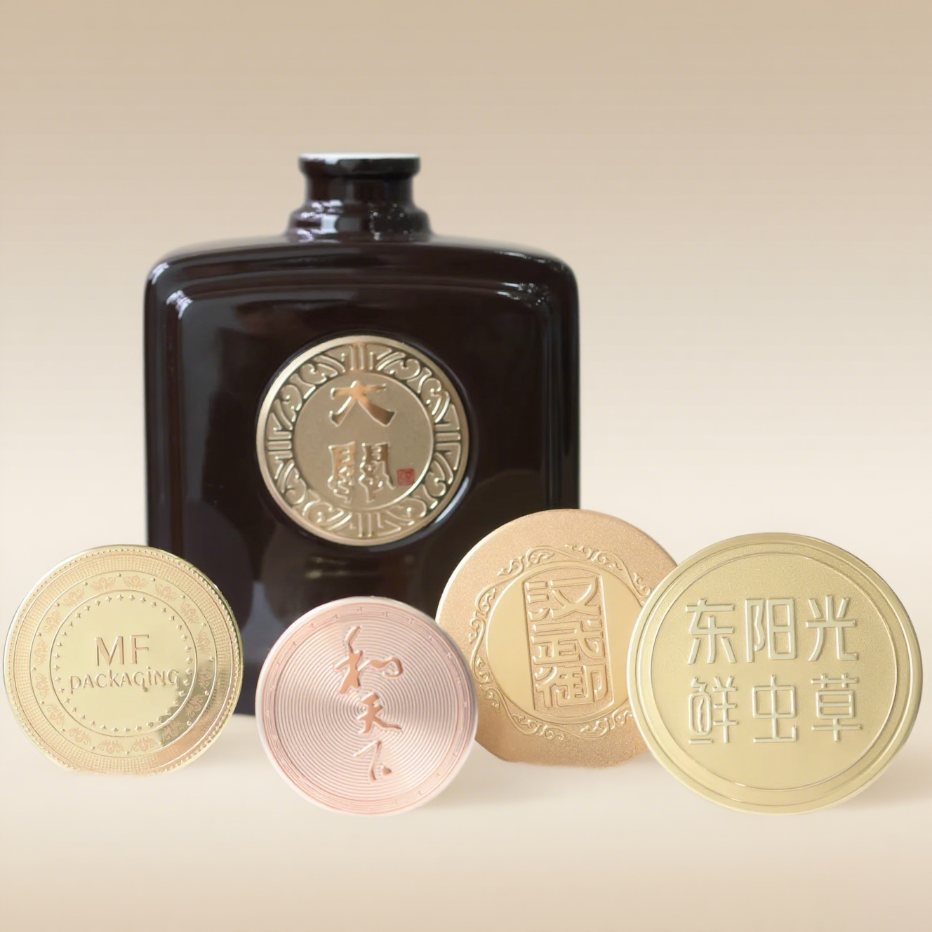 High Quality Custom Metal Label 3D Embossed Aluminum Sticker for Perfume Bottles OEM Design Adhesive Private Label Metal Crafts
