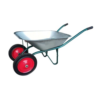 <span class=keywords><strong>Brouette</strong></span> légère et robuste avec plateau en acier galvanisé de 65 L, capacité de charge de 160 kg, 2 roues pneumatiques solides - Product Image 5