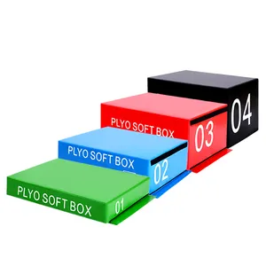 Multifunctional Plyo Box Wood Gymnastic 4 In 1 Soft Foam Plyo Box Exercise Training Jump Box Set