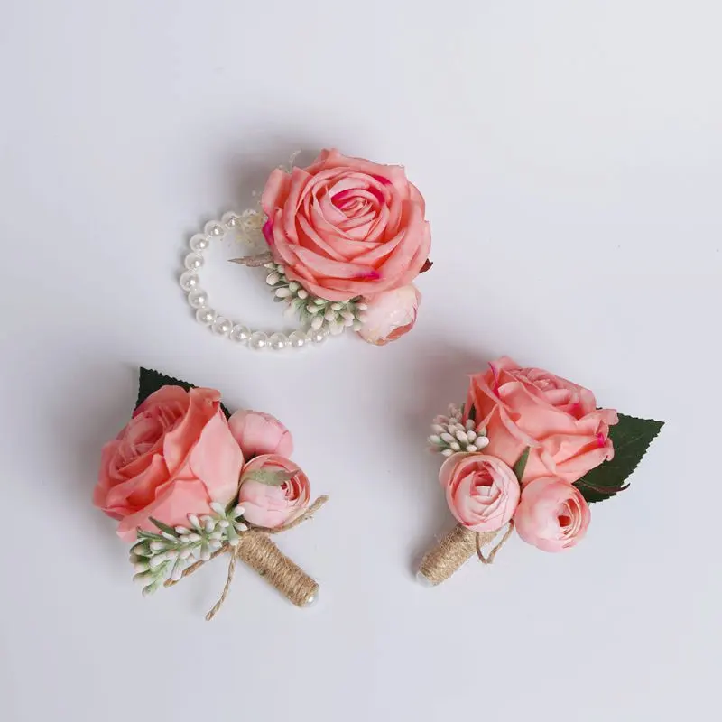 Bruiloft Bruids Pols Bloem Corsage Hand Bloem Decor Polsband Bloemen Voor Bruid Bruidsmeisje