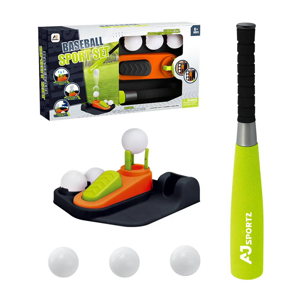 AOJIE Kids automatische Baseball-Wirfmaschine Spielzeugset automatischer Ballwurf für Trainingsgeräte und Kinderspielzeug zum Üben