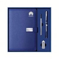 Articles promotionnels de luxe en gros, carnet A5 en cuir, journal personnalisé, agenda de bureau, coffret cadeau d'entreprise avec stylo