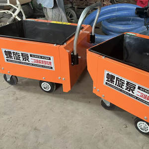 電動コンクリートポンプ4KWミキサー,ポンプセメント機械ウェットコンクリートコンベヤーモバイルポータブル - Product Image 4