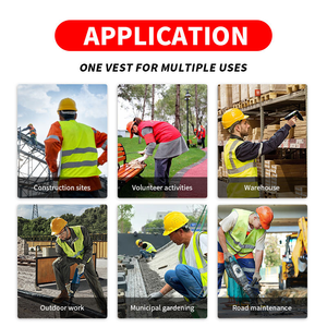 Chaleco de Seguridad Reflectante de Alta Visibilidad OEM para Construcción, Trabajo en Carretera y Seguridad, Chaqueta de Seguridad - Product Image 4