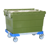 Boîte d'expédition empilable résistante de transport de stockage d'emballage en plastique avec le couvercle articulé