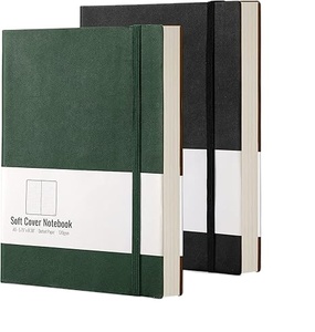 Dotted Bullet <b>Grid</b> Hardcover Leather Journal Promotional Gift <b>Notebook</b> Custom Printing - Product Image 1