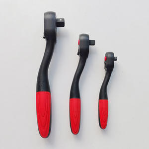 Juego de llaves de trinquete rápidas de 72 dientes, métricas e imperiales, con mango negro y rojo, telescópicas y de liberación manual - Product Image 2