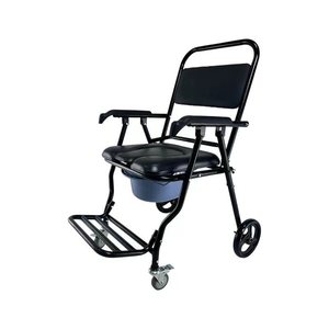 Portable <b>Commode</b> Chair <b>Folding</b> With Wheels For Elderly And Disabled Hospital Use Hebei Made - Product Image 2