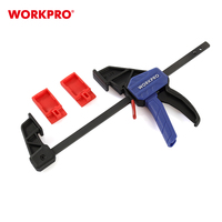 WORKPRO 100MM(4") Klem Batang Lepas Cepat Ringan Berbahan Nilon yang Diperkuat Mini F Clamp untuk DIY