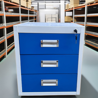 Table de travail multifonctionnelle verrouillable en acier laminé à froid Tiroirs à trois niveaux Compartiment de rangement avec glissière