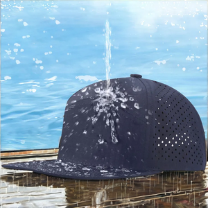 Casquette Snapback Sportive Décontractée de Performance à 7 Panneaux avec Trous Découpés au Laser, Imperméable, Logo en PVC/Caoutchouc, Broderie 3D Personnalisée – Vente en Gros - Product Image 2