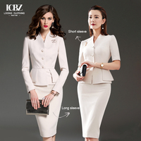 Costume de bureau formel deux pièces pour femme avec décoration boutonnée, tailleur de bureau formel pour femme en taille S
