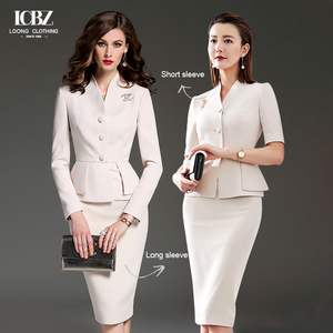 Traje Formal de Dos Piezas para Mujer de Negocios, Vestido de Oficina con Decoración de Botones, Trajes Formales de Oficina para Mujer en Talla S - Product Image 6
