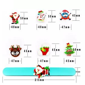 Bracelet promotionnel de Noël en silicone, bracelets à claquer pour enfants - Product Image 6