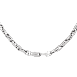 Magnificent Mirror Finish White Pt950 Oversize Neck Cordon For Unisex Hip Hop Stage Bold Solid Platinum Showpiece - Product Image 3
