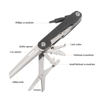 Outil multifonction de survie en camping 8 en 1, couteau pliant EDC, lame de scie, tournevis, acier inoxydable, ensemble d'outils tactiques, ouvre-bouteille