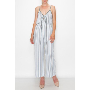 Tuta corta con laccetti frontali - Blu - Product Image 3