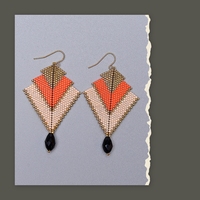 Boucles d'oreilles pendantes en forme de goutte d'eau en perles Miyuki plaquées or 24 carats, style bohème, fabriquées à la main, pour femmes, avec logo personnalisé