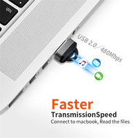 Mini lecteur de carte USB 2.0 haute vitesse, adaptateur de carte mémoire TF pour ordinateur de bureau, ordinateur portable, cartouche USB