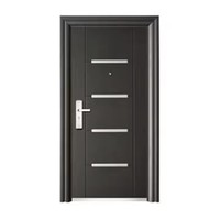 Porte d'entrée extérieure en acier insonorisée et sécurisée, design moderne, pour maisons, avec serrure intelligente, pour villas et espaces extérieurs