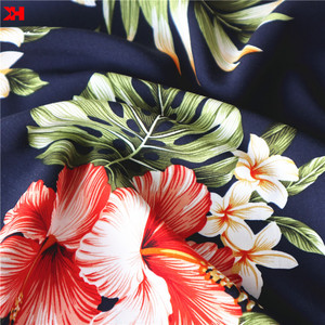 <span class=keywords><strong>Material</strong></span> de telas transpirables tejidas de rayón con estampado Hawaiano de moda para costura de camisas de vestir - Product Image 5