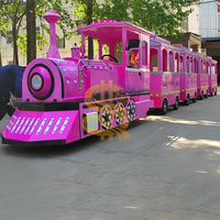 Mini-train touristique sans rails pour parc d'attractions, centre commercial, alimenté par batterie, certifié CE, design à vapeur simulée, grande capacité