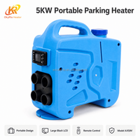 Calentador de Estacionamiento Diésel Todo en Uno AX59V 5KW, 12V/24V/220V, Portátil, Vertical, con 4 Salidas de Aire, Kit de Calefacción para Camiones, Autocaravanas, Carpas, Barcos