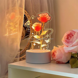 3D DIY Lưu ý bảng tin trống Acrylic có thể ghi đèn LED rewritable đêm đèn với xóa được bút Regalo de navidad - Product Image 6